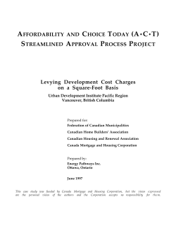 Levying Development Cost Charges on a Square-Foot Basis