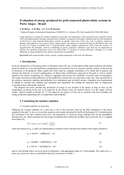 Evaluation of energy produced by grid