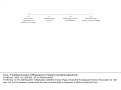 A Welfare Analysis of Regulation in Relationship Banking Markets