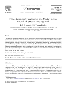 Fitting timeseries by continuous-time Markov chains