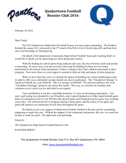 The Quakertown Football Booster Club P