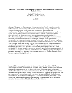 Increased Concentration of Occupations, Outsourcing, and Growing