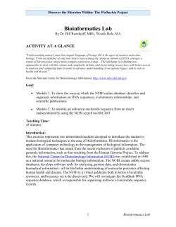 Bioinformatics Lab - Discover the Microbes Within!