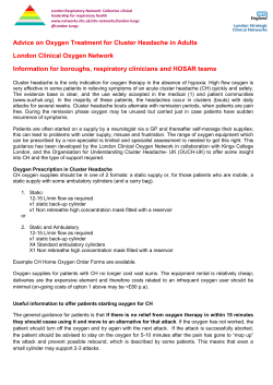 Advice on Oxygen Treatment for Cluster Headache
