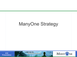 ManyOne Strategy - manyonecentral.org
