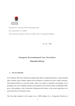 Działalność Centrum Prawa Ekologicznego jest wspierana ze