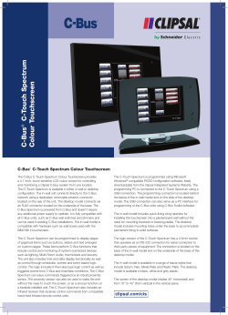 C-Bus C-Touch Spectrum Colour Touchscreen, 22273