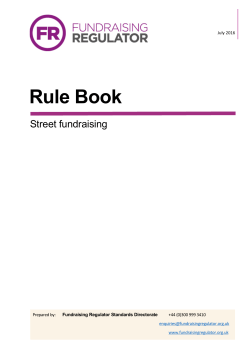Rule Book - Fundraising Regulator