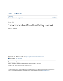 The Anatomy of an Oil and Gas Drilling Contract