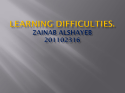 Learning difficulties.