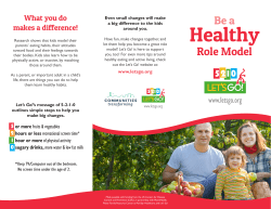 Be a Healthy Role Model