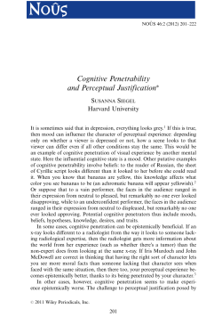 Siegel, Cognitive Penetrability and Perceptual Justification