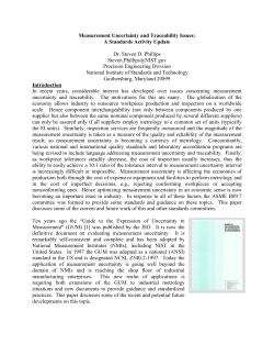 Measurement Uncertainty and Traceability Issues