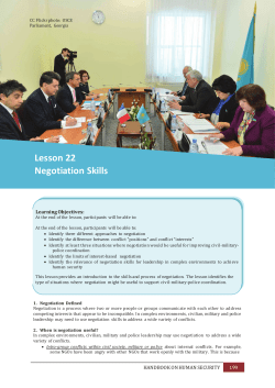 Lesson 22 Negotiation Skills