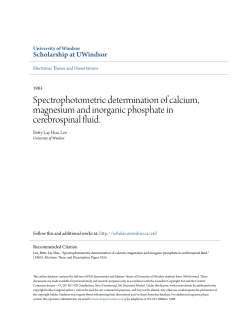 Spectrophotometric determination of calcium, magnesium and