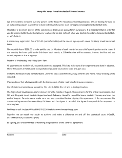 Hoop Phi Hoop Travel Basketball Team Contract