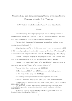 Cross Sections and Homeomorphism Classes of Abelian Groups