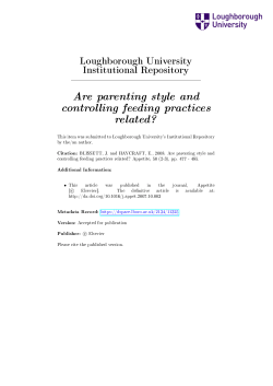 Are parenting style and controlling feeding practices related?