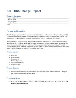 The HRS Change report identifies employee records that exist in the