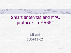 Smart antennas for Mobile Ad