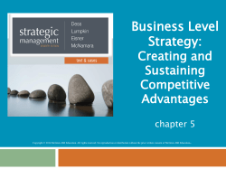 Business Level Strategy: Creating and - UTA