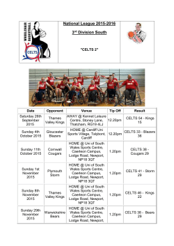 Fixture List and Results