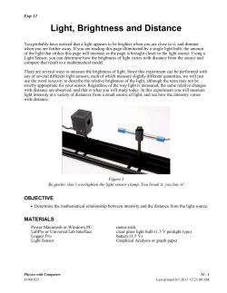 Exp 32: Light and Distance