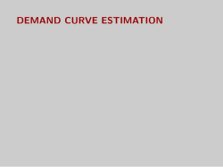 demand curve estimation