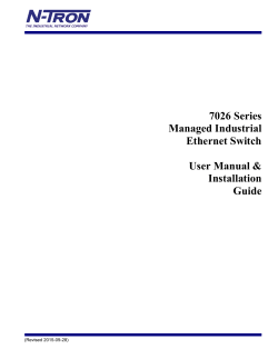 7026 Series Managed Industrial Ethernet Switch User