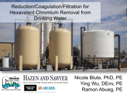 Reduction/Coagulation/Filtration for Hexavalent - CA