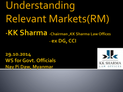 Understanding Relevant Markets delivered by Kaushal