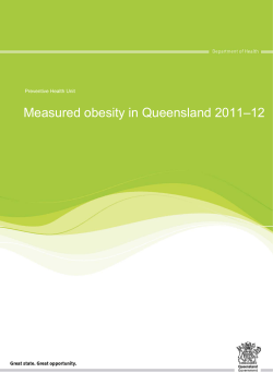 Measured obesity in Queensland 2011-12
