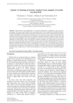 Scheme of obtaining &beta;-carotene standard from pumpkin ( Cucurbita