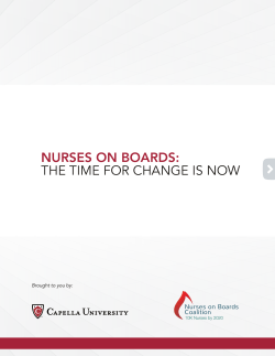 Nurses on Board: The Time for Change is Now
