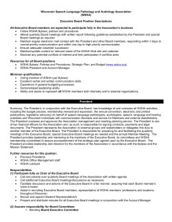 Executive Board Position Descriptions