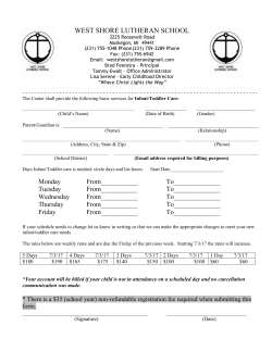 2017-18 Infant/Toddler hours request form