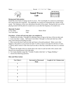 Sound Waves Lab