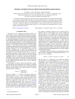 Intensity correlations between reflected and transmitted speckle
