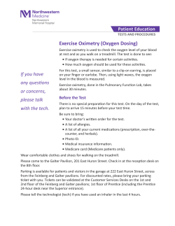 Exercise Oximetry (Oxygen Dosing)