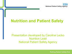 Nutrition and Patient Safety
