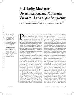Risk Parity, Maximum Diversification, and Minimum Variance: An
