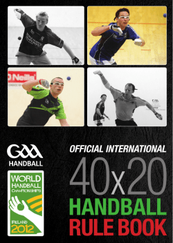 rule book handball
