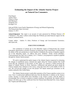 Estimating the Impact of the Atlantic Sunrise Project on Natural Gas
