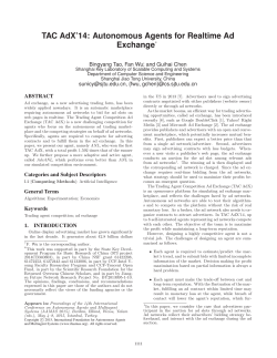 TAC AdX`14: Autonomous Agents for Realtime Ad