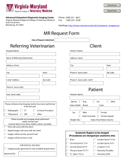 MR Request Form Referring Veterinarian Client Patient