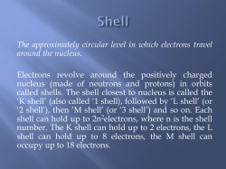 The approximately circular level in which electrons travel around the