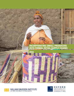 incorporating small producers into formal retail supply chains 2016