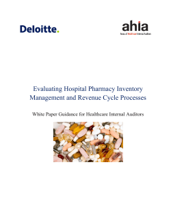 Evaluating Hospital Pharmacy Inventory Management and Revenue