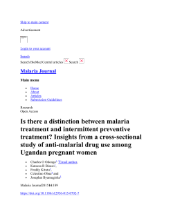 Is there a distinction between malaria treatment and intermittent