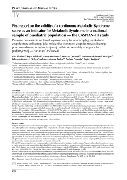 First report on the validity of a continuous Metabolic Syndrome score